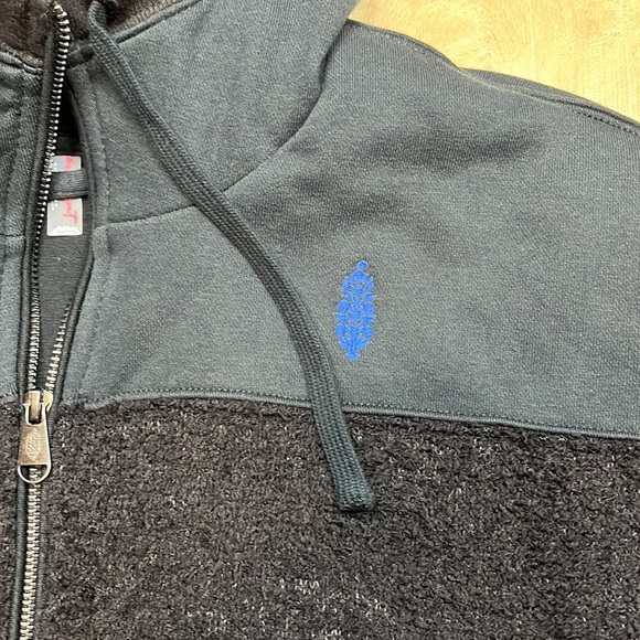 Free People Black Cuddle Up Zip-Up Hoodie Jacket Size Medium Fuzzy Fleece XS - Picture 5 of 8